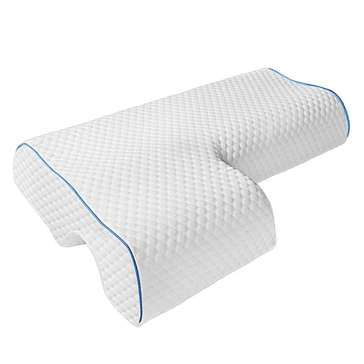 Ergonomisk parpute i minneskum for to; tilbyr optimal søvnkomfort og nærhet. Konturert for støtte.