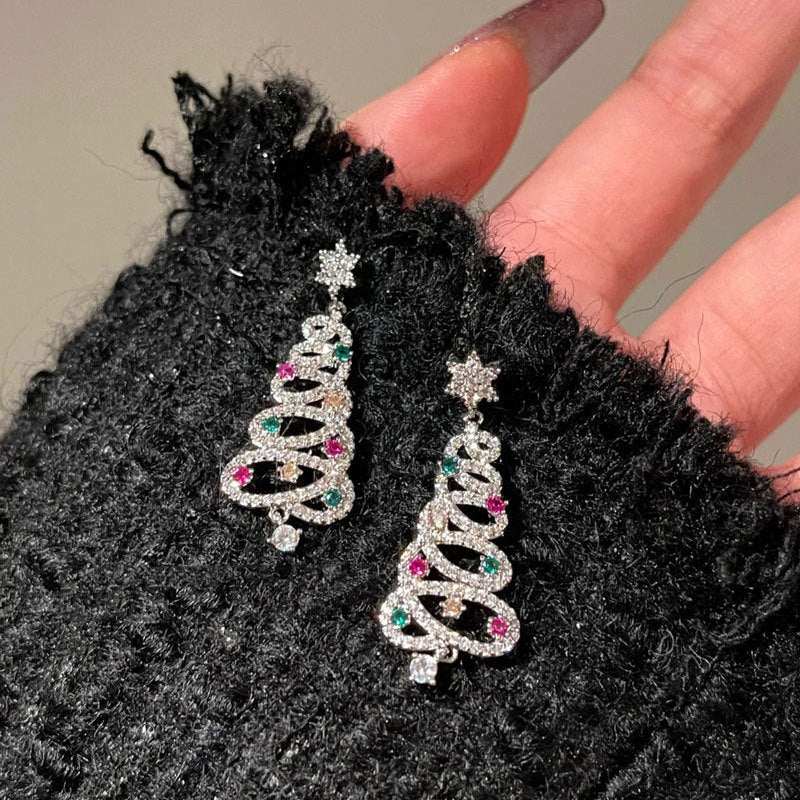 Elegante juletreøreringer med glitter, en perfekt julegave eller festtilbehør.