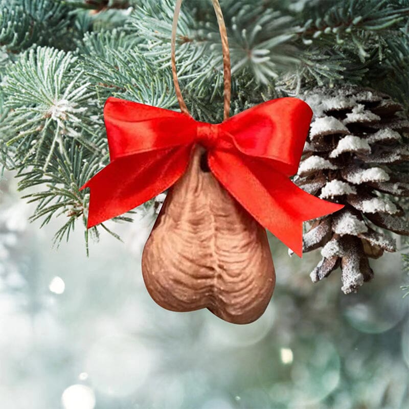 Festlig 3D juletrepynt: morsom julekule som bidrar til julehumor og hjemmedekor.