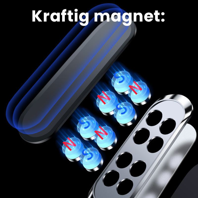 Magnetisk bilholder for dashbord eller luftventil. Sikker mobilmontering.