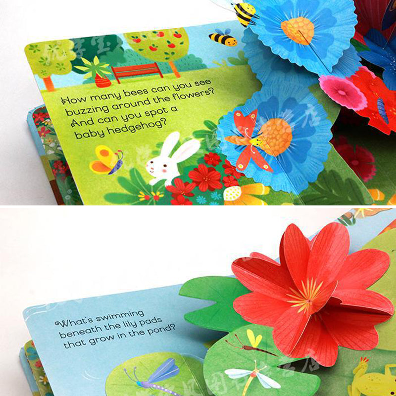Glad barn som begeistret holder den Barnas Magiske Pop-up Eventyrbok, en perfekt gave.