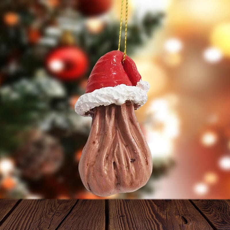 Enestående morsom 3D julekule, juletrepynt for deg som vil ha julehumor og en gavespøk.