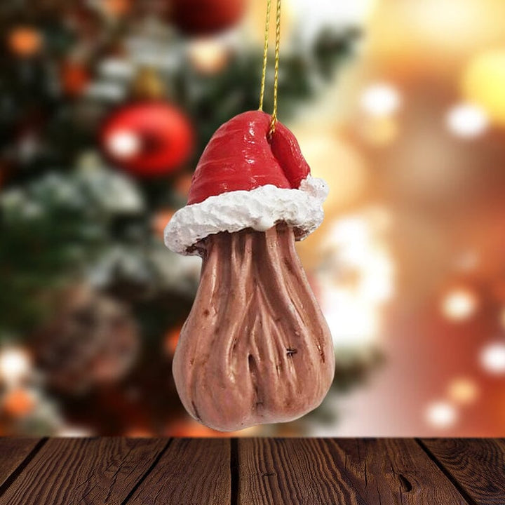 Enestående morsom 3D julekule, juletrepynt for deg som vil ha julehumor og en gavespøk.