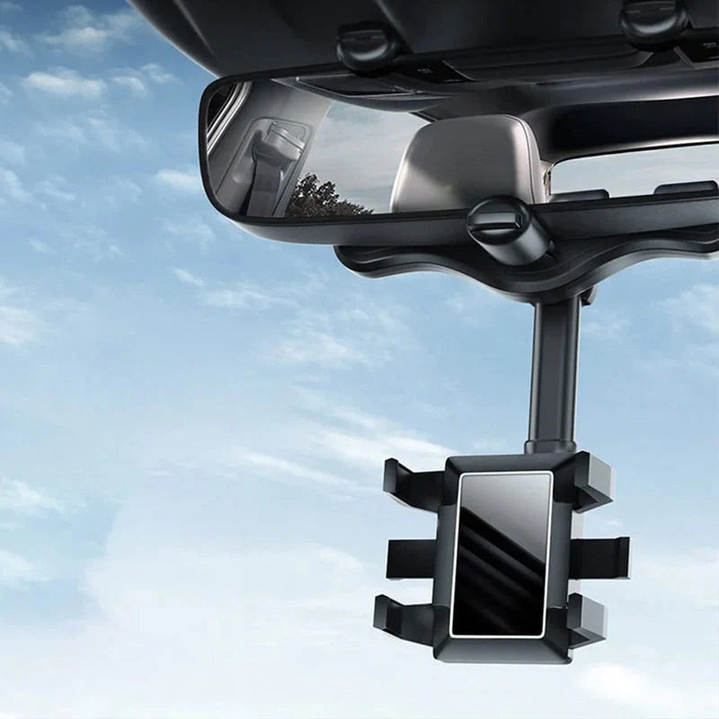 Bakspeil biltelefonholder for GPS-navigasjon og handsfree samtaler. 360° rotasjon.