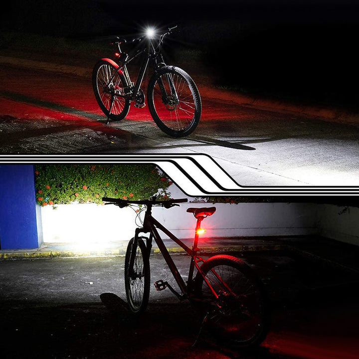 Vanntett LED baklys for sykkel, oppladbart for økt sikkerhet og god synlighet i trafikken.