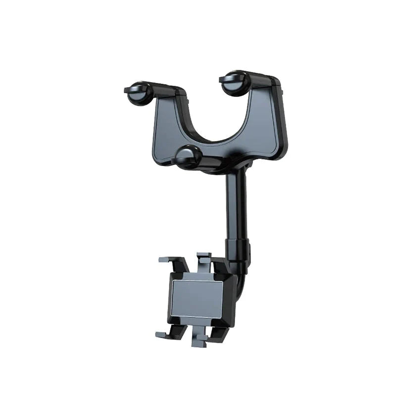 Kompakt 360° roterbar mobilholder til bakspeil. Moderne bil tilbehør for sikker reise.