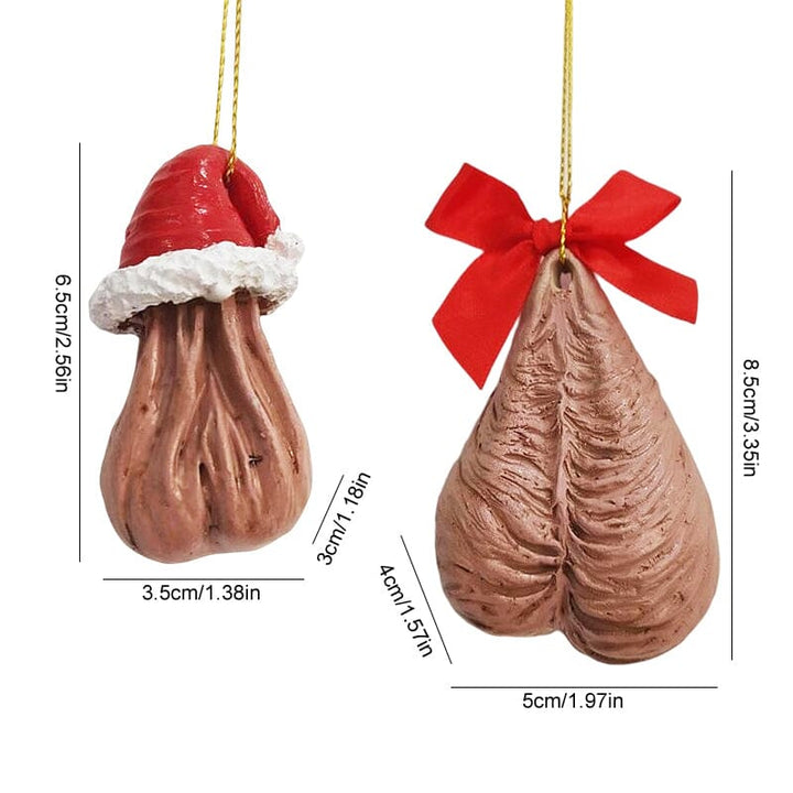 Denne 3D julekulen garanterer latter! Morsom juletrepynt og unik gavespøk for julefesten.