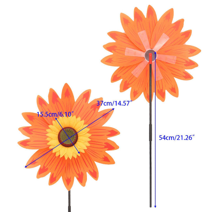 Solsikke vindmølle, ideell for fargerik hage og barnelek; en flott vindspinner.
