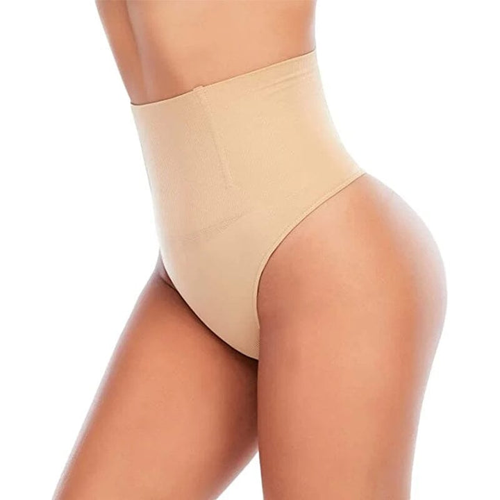 Dame thong med magekontroll, høy midje og usynlig design for en formgivende look.