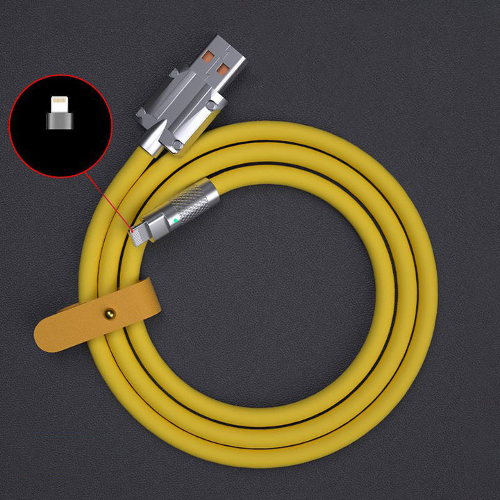 Forsterket Type-C til Lightning mobilkabel, slitesterk og effektiv hurtiglader.