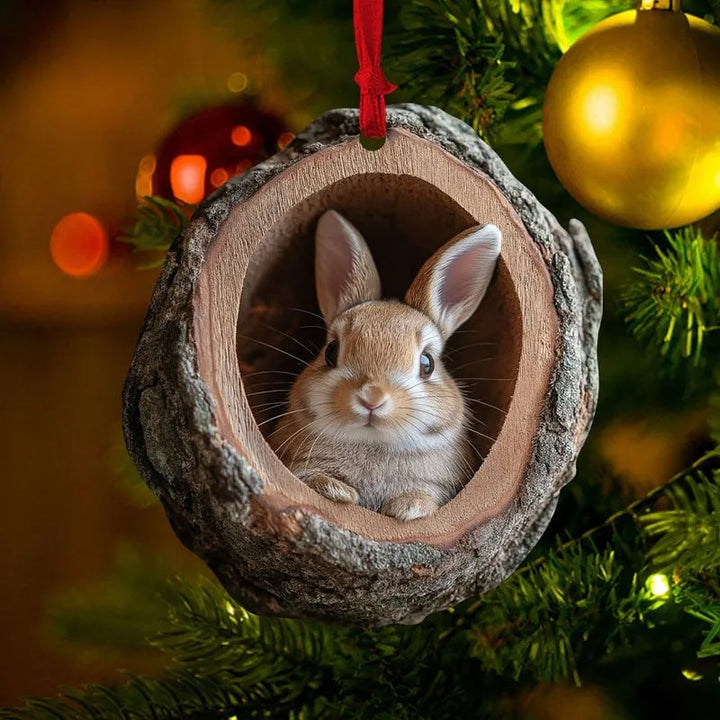 Hundedekorasjon: Akrylhund som henger, sjarmerende og festlig julepynt til hjemmet.