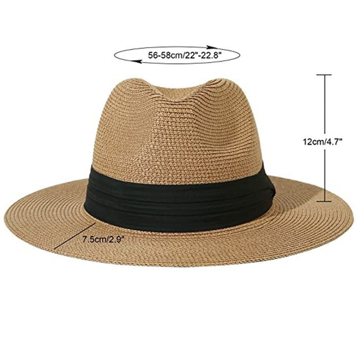 Allsidig Panama dame solhatt, elegant og funksjonell for strand, by og sommerlige utflukter.