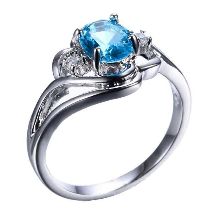 Gaveklar fødselsstein ring for henne, glitrende cubic zirconia og elegant motedesign.