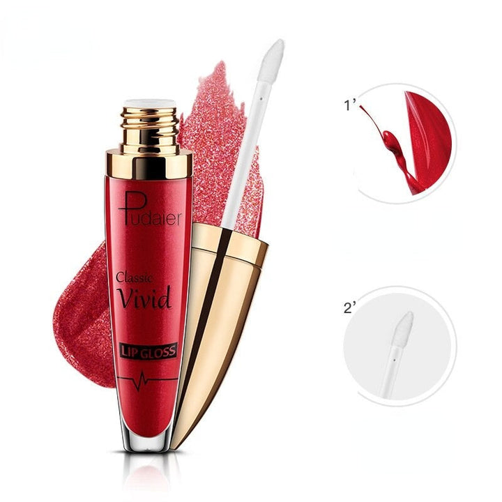Kvinners sminke: Langvarig glitter lipgloss for strålende og fuktige lepper.