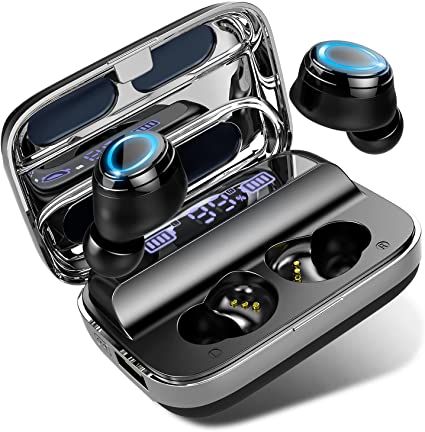 Trådløse Bluetooth hodetelefoner med klar lyd og støyreduksjon, perfekt for sport, trening og musikklytting.