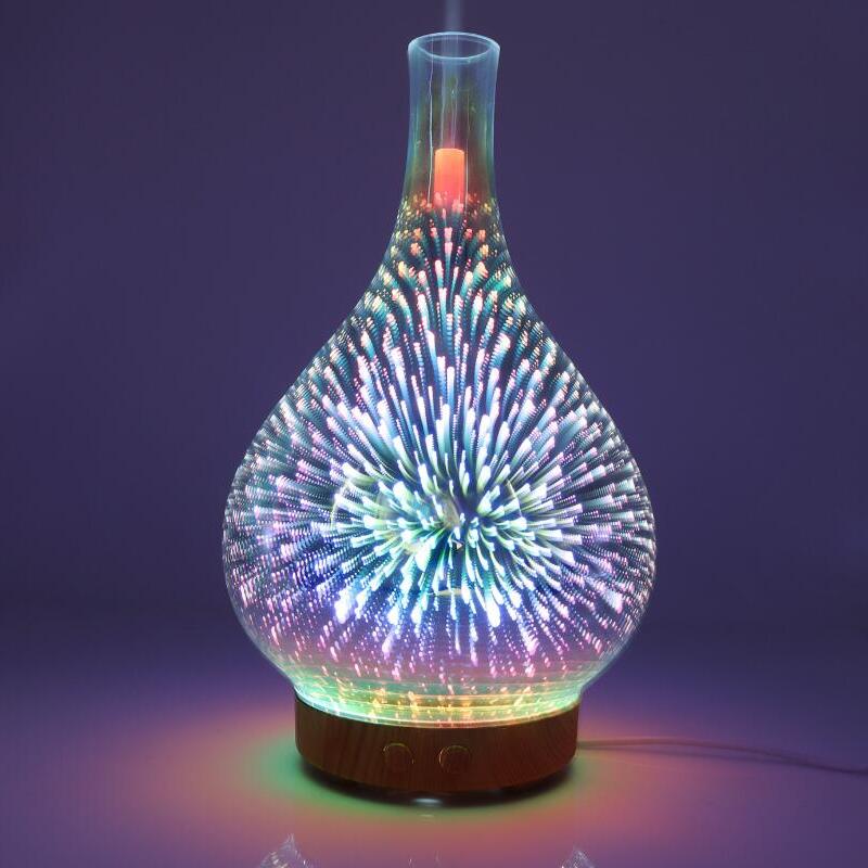 Spektakulær fyrverkeri diffuser med 3D-lys, skaper stemningsfull atmosfære og sprer eteriske oljer i hjemmet.