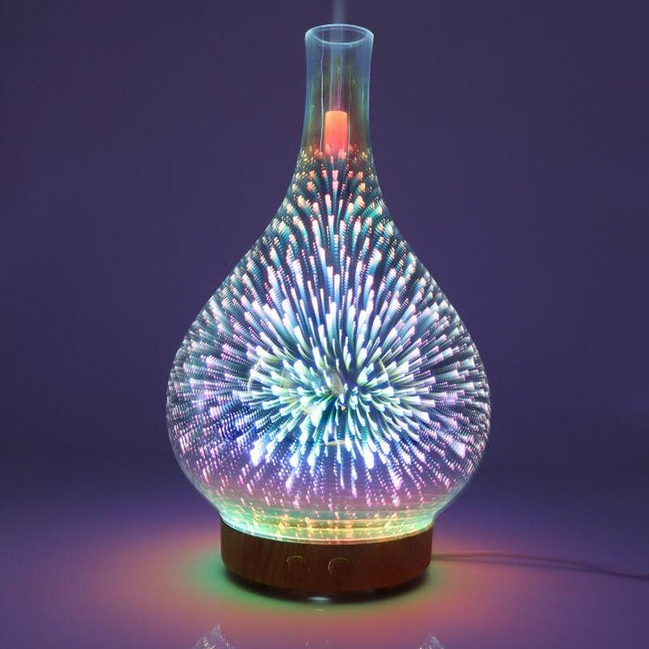 Spektakulær fyrverkeri diffuser med 3D-lys, skaper stemningsfull atmosfære og sprer eteriske oljer i hjemmet.