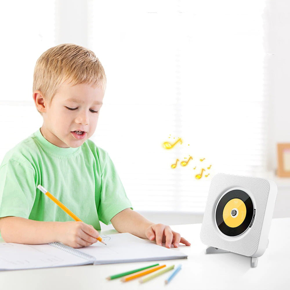 Allsidig bærbar CD-spiller med Bluetooth og veggmontering, for en komplett musikkopplevelse.