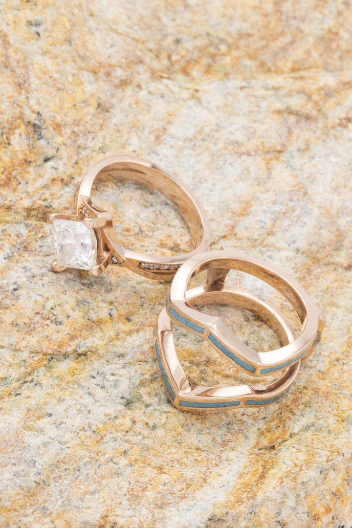 Visuell av elegant dame smykke: en trendy boho ring med unikt design.