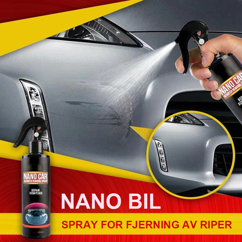 Bil Ripefjerner Nano Spray flaske. Enkel løsning for å fjerne riper og gjenopprette glans på billakk.