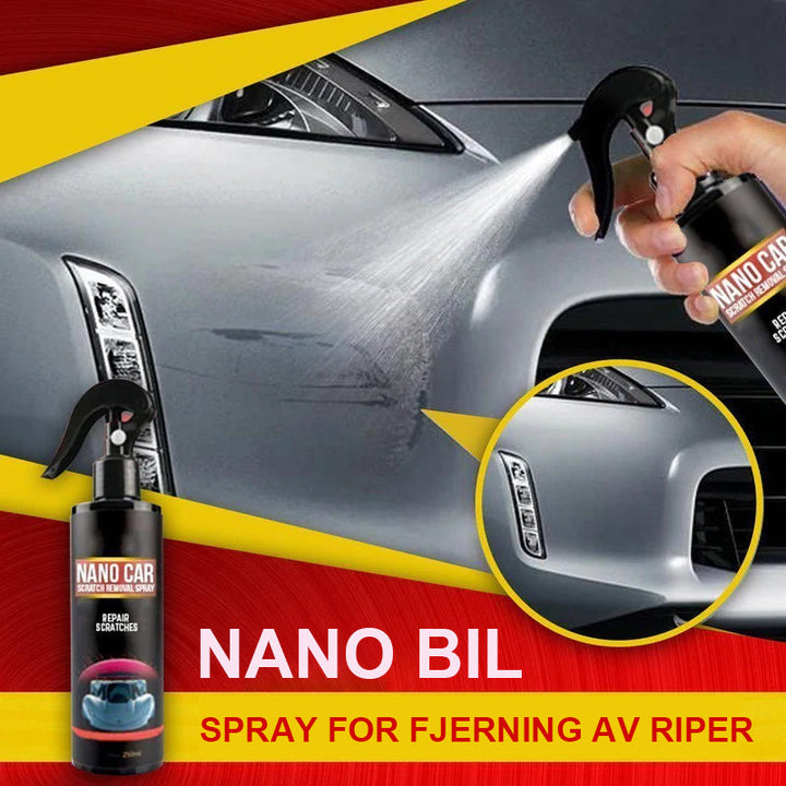 Bil Ripefjerner Nano Spray flaske. Enkel løsning for å fjerne riper og gjenopprette glans på billakk.