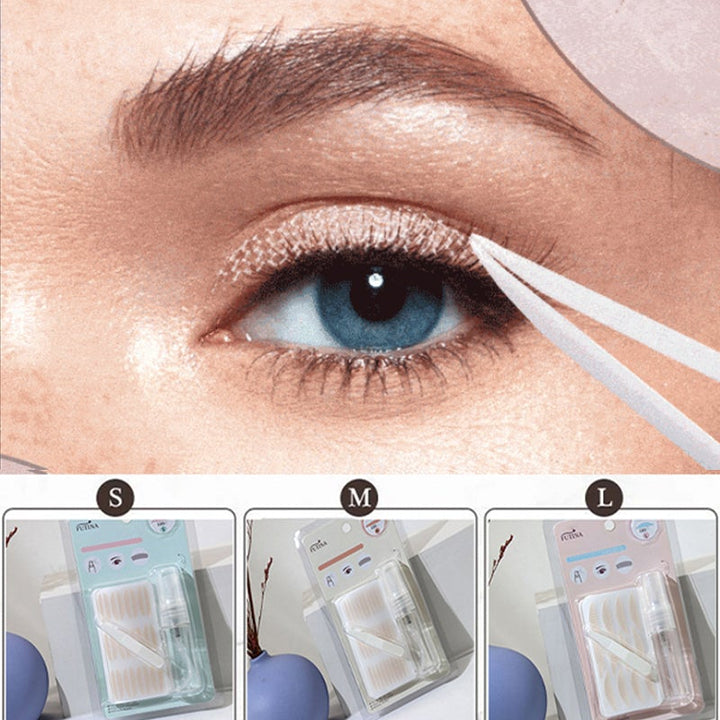 Fremhev øynene med usynlige skjønnhetsklistremerker, perfekt for en friskere utstråling og makeup.