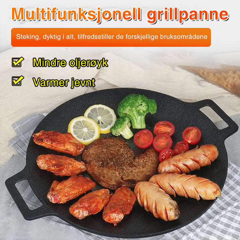 Robust non-stick stekepanne i aluminium for allsidig bruk, fra middagsretter til frokost på camping.