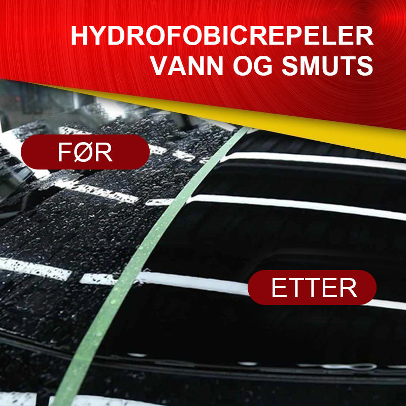 Blank og ripefri bil etter bruk av Bil Ripefjerner Nano Spray. Gjenoppretter glansen og gir beskyttelse.