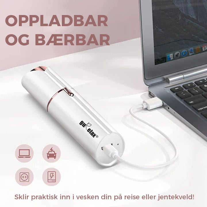 Nærbilde av trådløs ansiktsepilator. Designet for smertefri, presis hårfjerning for kvinner.