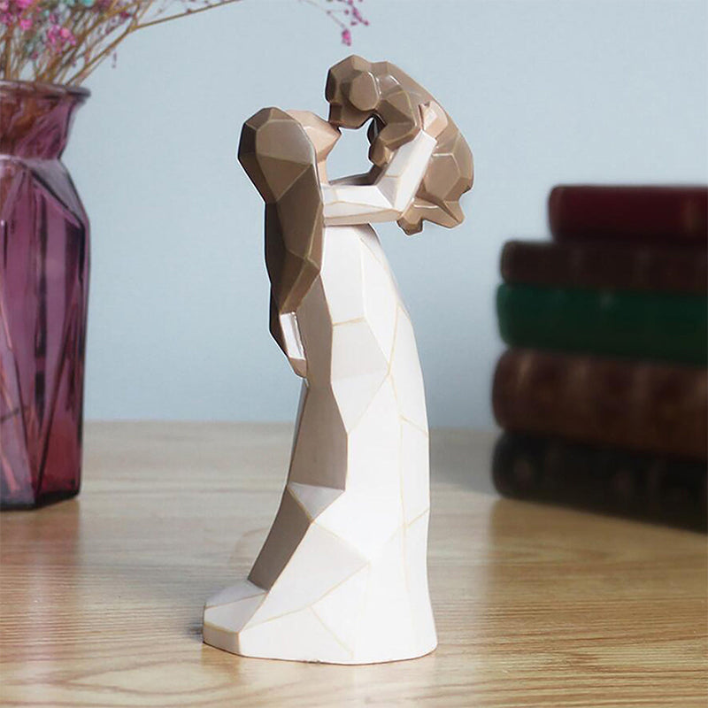 Elegant harpiksfigur av engel og hund, perfekt gaveidé for kjæledyrelskere og som sorgminne.