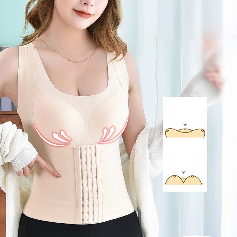 Komfortabel formgivende BH for kvinner, kontrollerer midjen og støtter bysten, gir en glatt silhuett. Shapewear.
