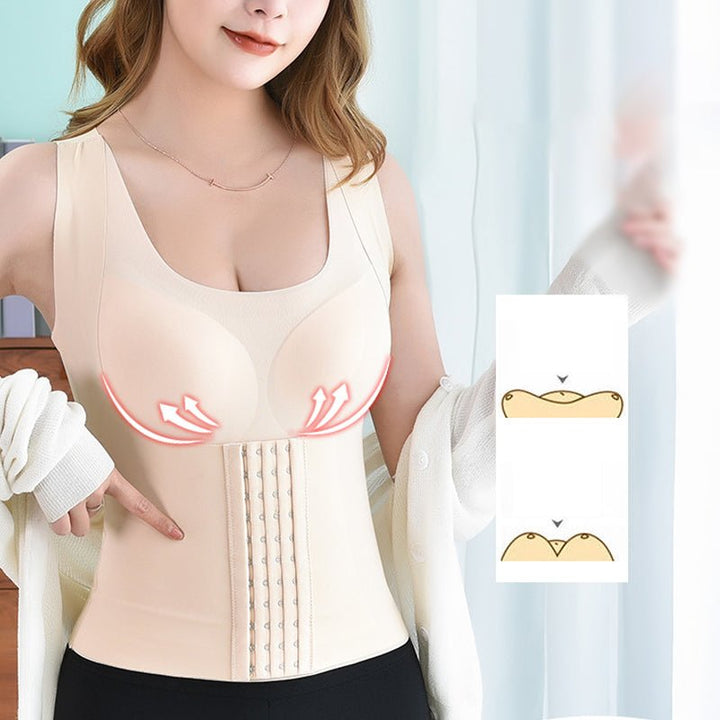 Komfortabel formgivende BH for kvinner, kontrollerer midjen og støtter bysten, gir en glatt silhuett. Shapewear.