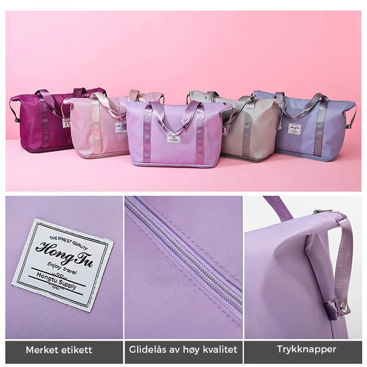 Smart messenger bag i slitesterkt materiale, med romslig hovedrom og våtseparasjon.