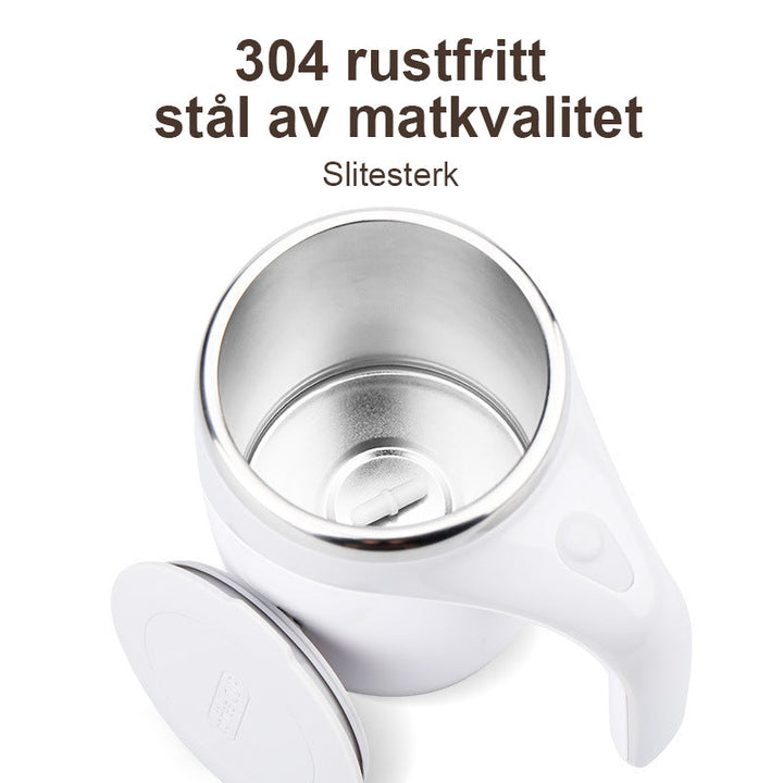 Nyt klumpfri kaffe hver gang med denne innovative automatiske omrørende koppen i stål.