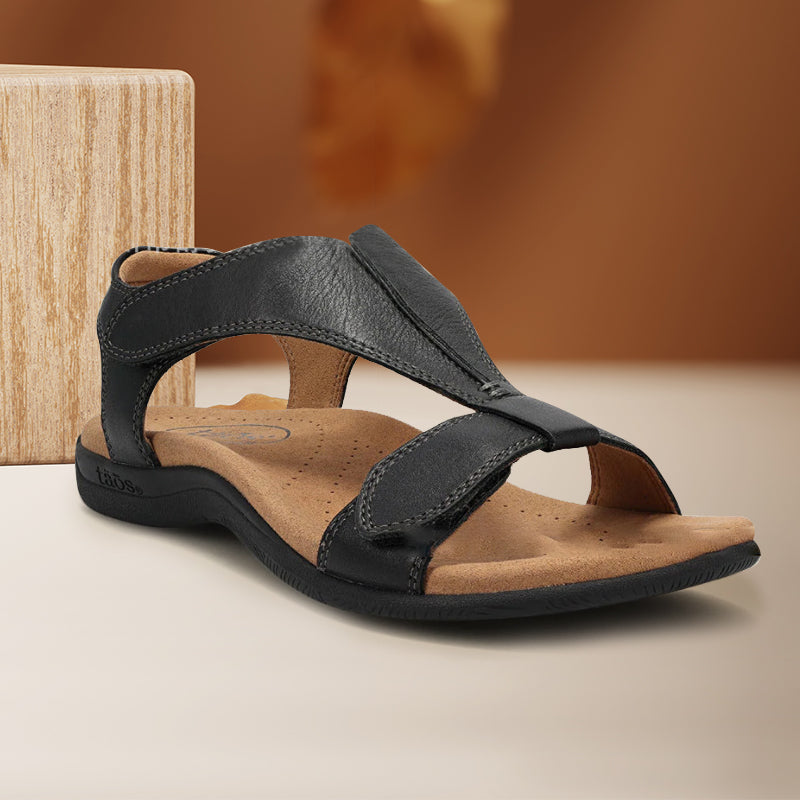 Ergonomiske damesandaler med borrelås, gir utmerket støtte og demping for aktive kvinner.