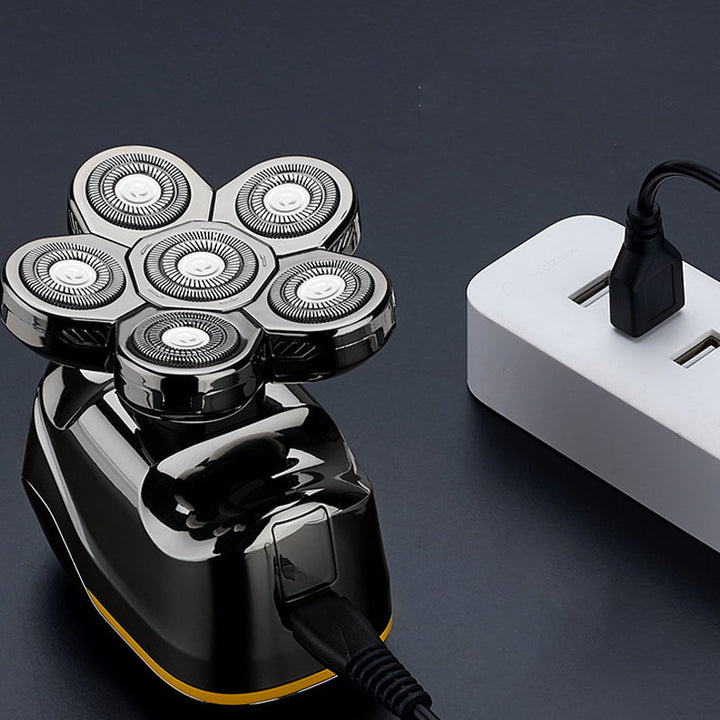 Premium elektrisk barberhøvel for menn med 6 fleksible hoder. Perfekt for sensitiv hud og glatt resultat.
