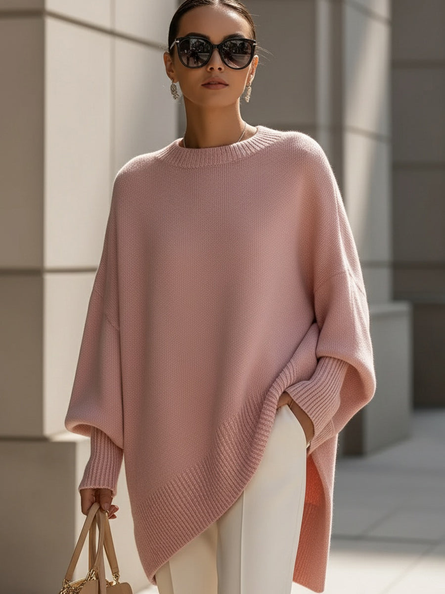 Dame Oversized Genser Topp som kombinerer komfort med moderne og elegant mote.