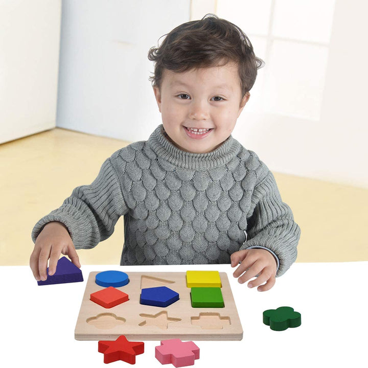Pedagogisk 3D trepuslespill vakkert innpakket; en ideell gave for barns utvikling og glede.