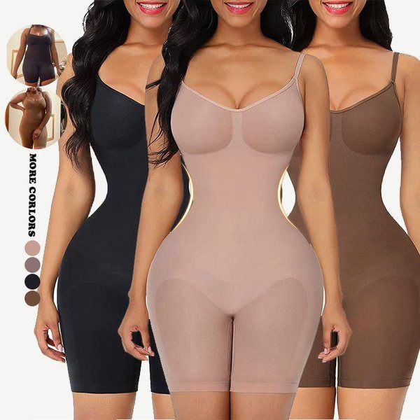 Dame helkropps shapewear for effektiv magekontroll, gir en slankende og formgivende silhuett under klær.