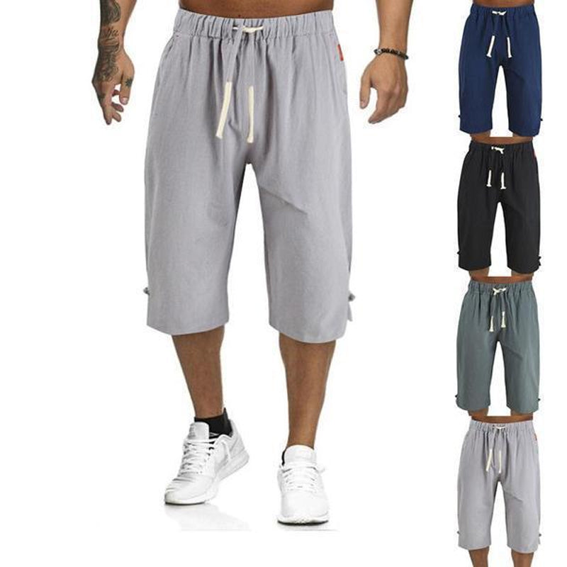 Komfortabel herre shorts i pustende bomull og lin, perfekt for strand eller uformelle dager.