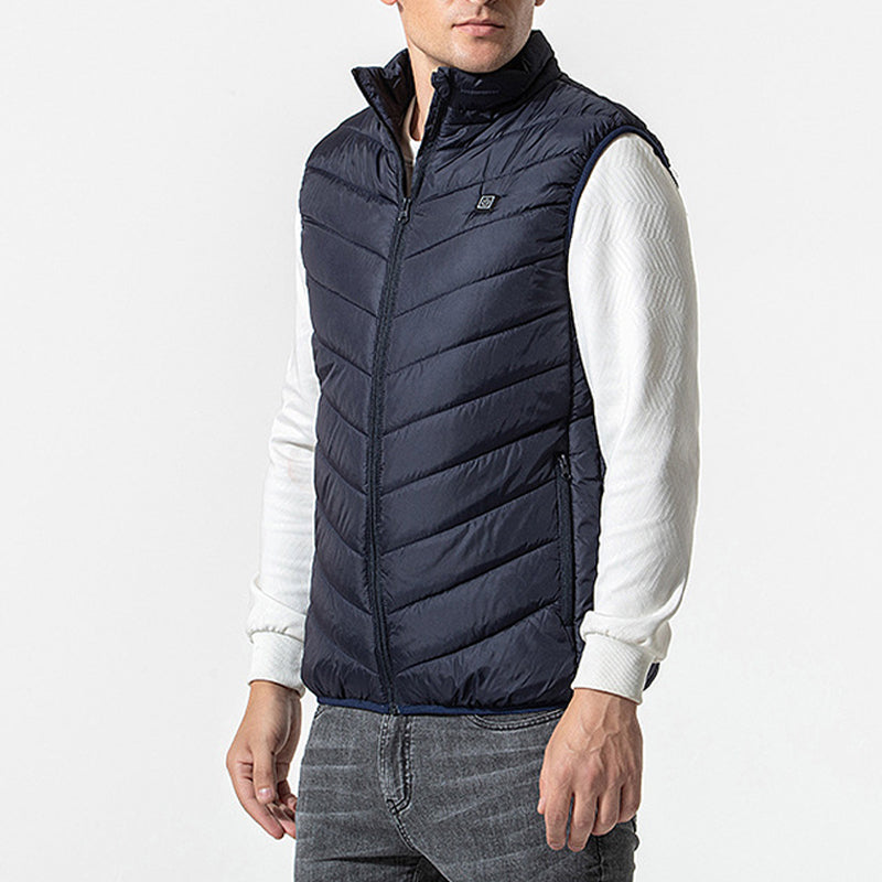 Ergonomisk designet oppvarmet vest, unisex og perfekt som vinterutstyr. Gaveide.