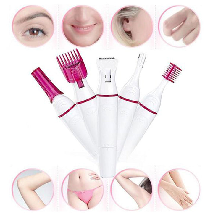 Ny 5-i-1 epilator for kvinner, effektiv for hårfjerning av ansikt og kropp for varig glatt hud.