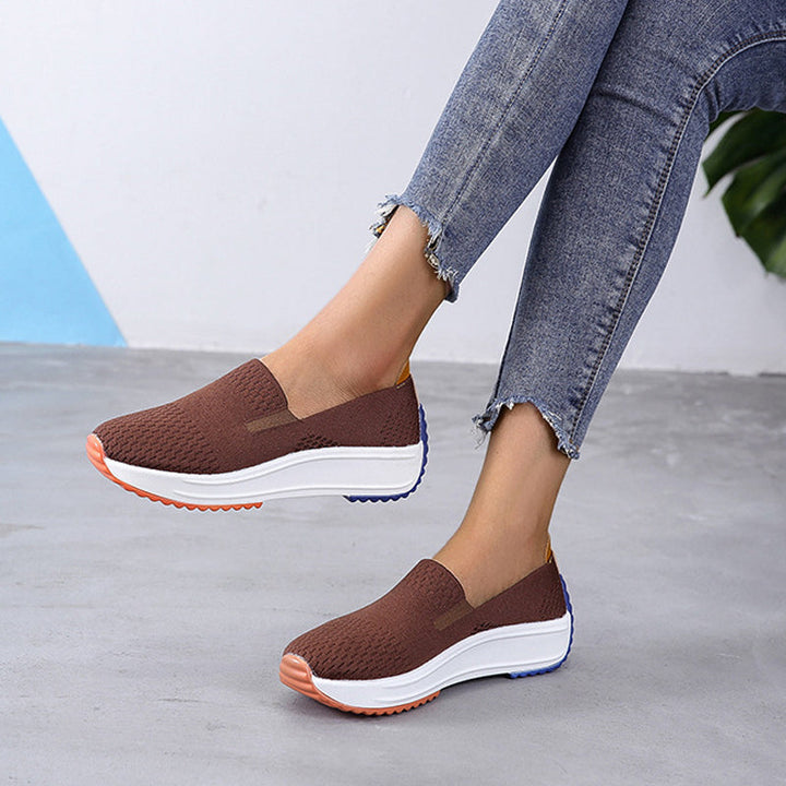Damesko: Ergonomisk slip-on flystrikk sko, designet for komfort og lindring av fotsmerter.