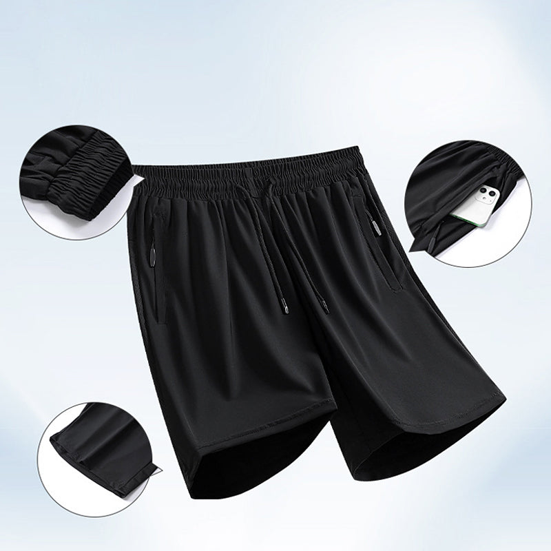 Stilige menns elastiske shorts for sommerbruk, passer til trening, sport og fritid.