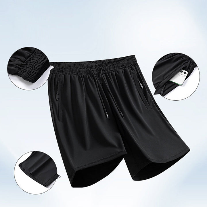 Stilige menns elastiske shorts for sommerbruk, passer til trening, sport og fritid.