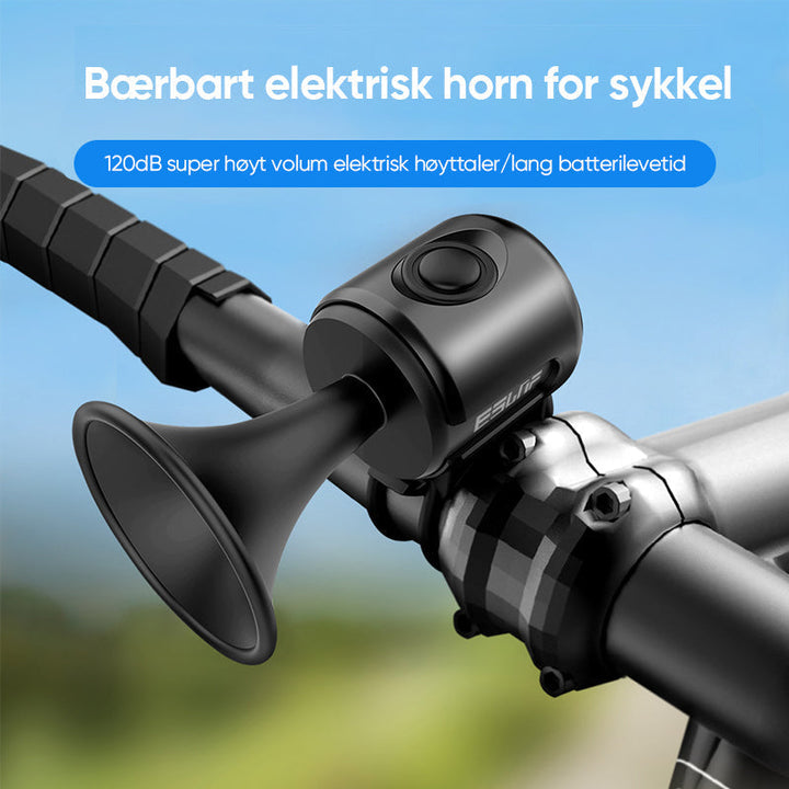 Lang batterilevetid for elektrisk sykkelhorn og alarm. Minimalt vedlikehold.