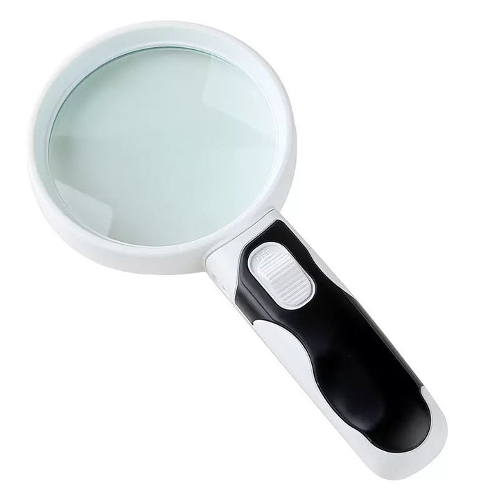 Hobbyforstørrelsesglass med 20x zoom og LED-lys for nøyaktig håndarbeid.