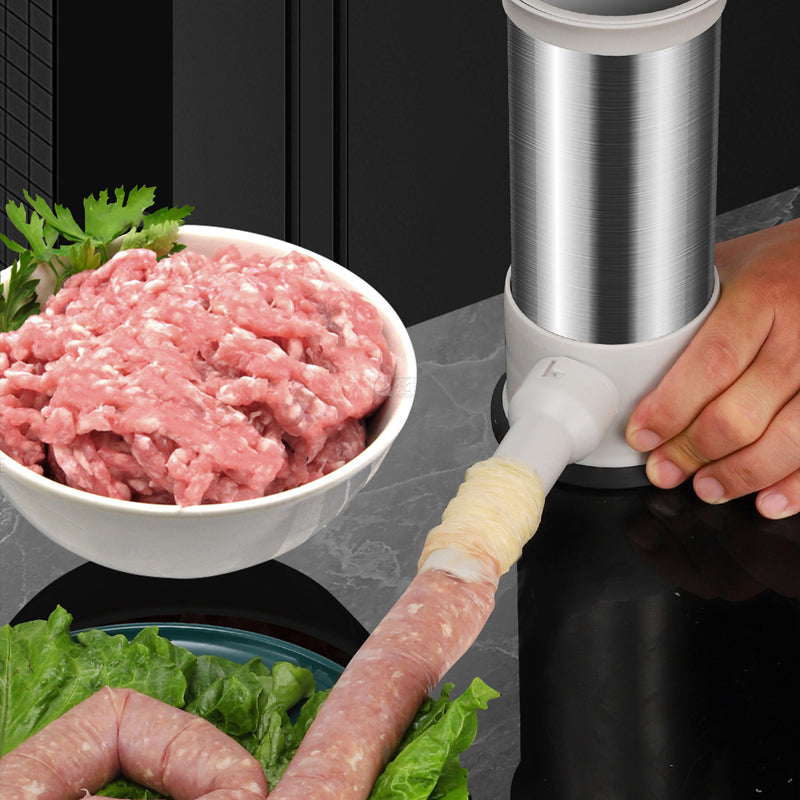 Solid sugefot på pølsestopperen gir stabilt feste under pølseproduksjon på kjøkkenet, sikker bruk.