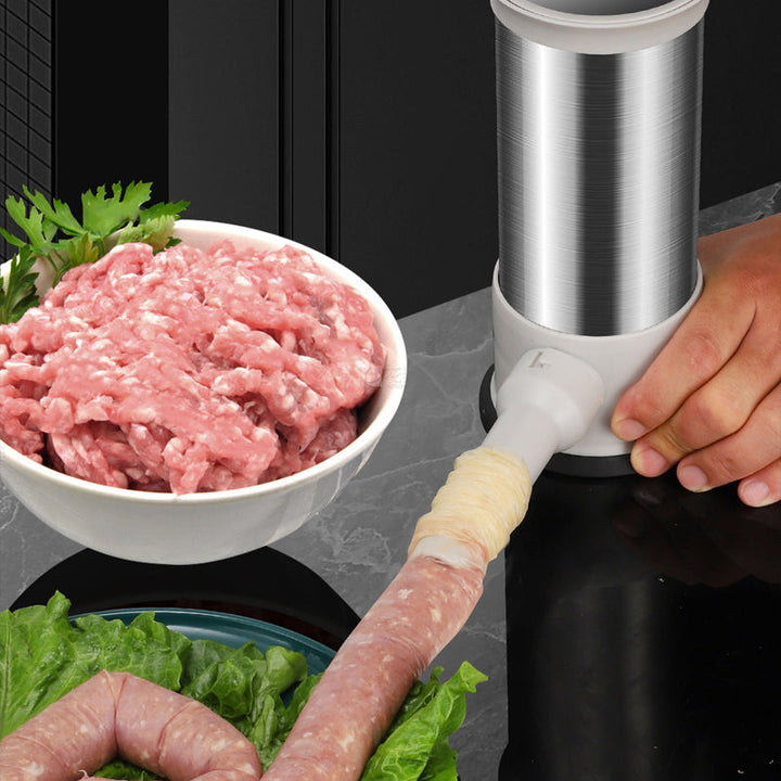Solid sugefot på pølsestopperen gir stabilt feste under pølseproduksjon på kjøkkenet, sikker bruk.