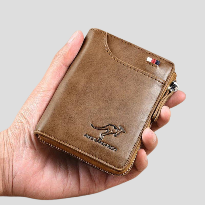 Elegant brun RFID anti-tyveri lommebok for menn. Sikker og stilig gave til han, perfekt som kortholder.